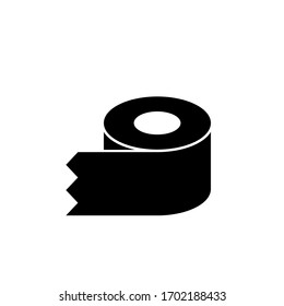 Icono de vector de cinta adhesiva. Rodaje de cinta adhesiva de la etiqueta de holgura