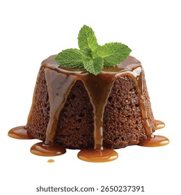Sticky Toffee Pudding: Glossy Caramel, Vanilla Ice Cream, Moist Dessert
