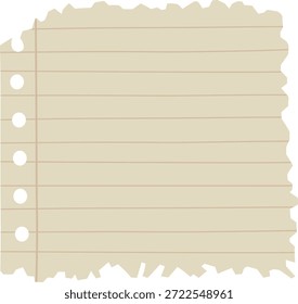sticky torn note paper element