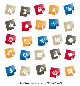 Sticky Web Icon Set. Easy To Edit Vector Image.