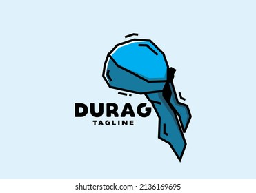 Stiff art style of blue durag design