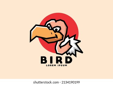 Stiff art style of evil bird design