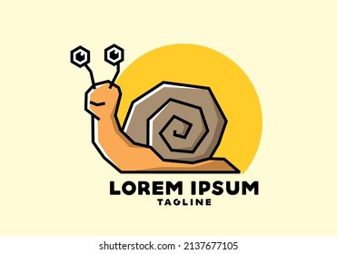 Stiff art style of snail design