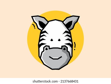 Stiff art style of zebra design