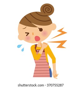 肩こり 女性 日本人 のイラスト素材 画像 ベクター画像 Shutterstock
