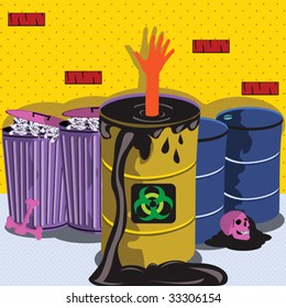 stifle in biohazard barrel.