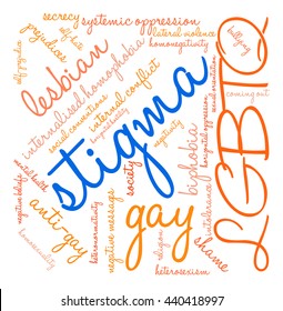 Stigma Word Cloud On A White Background. 