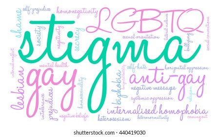 Stigma Word Cloud On A White Background. 