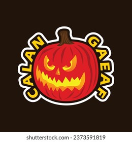 stiker of calan gaeaf halloween vector image illustration