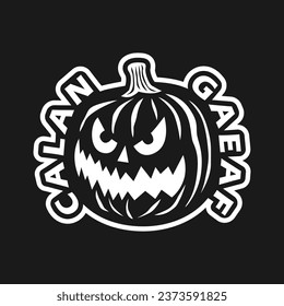 stiker of calan gaeaf halloween vector image illustration