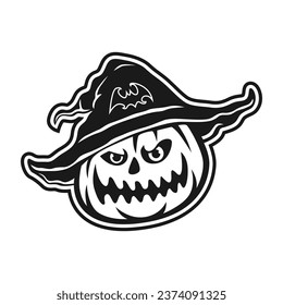 stiker icon of calan gaeaf happy halloween vector image illustration