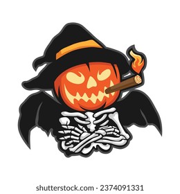 stiker icon of calan gaeaf happy halloween vector image illustration