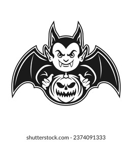 stiker icon of calan gaeaf happy halloween vector image illustration