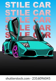 stile car vector illustration design