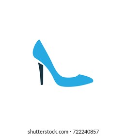 Stiletto Colorful Icon Symbol. Premium Quality Isolated Heeled Shoes Element In Trendy Style.