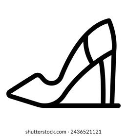 Stiletto shoes icon outline vector. Classic footwear design. Modish high heels