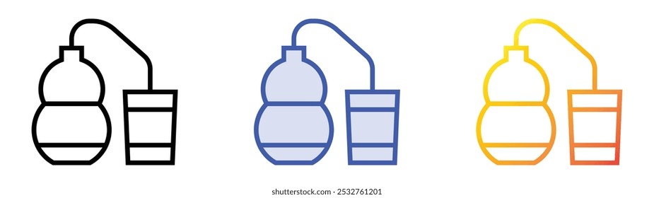 still icon. Linear, Blue Fill and Gradient Style Design Isolated On White Background