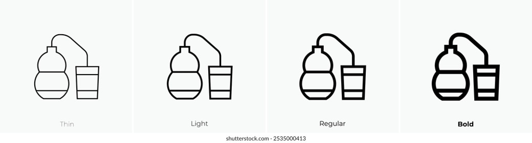 still icon. Thin, Light Regular And Bold style design isolated on white background