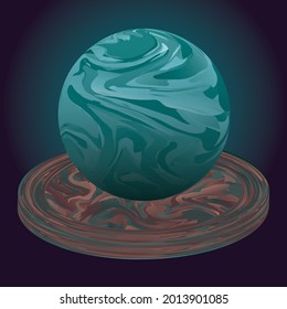Stillleben. Abstrakte flüssige Malerdesign-Elemente. Vektorgrafik