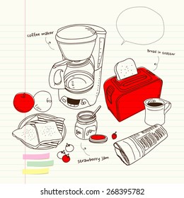 still life with a coffee maker and toaster