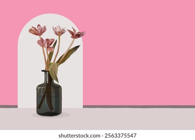 Still life flowers blooming plants wall art print. Bundle, collection. Printable minimal abstract flowers poster. Wall artwork for interior design. Contemporary decorative background with plants.