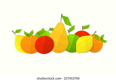 Stillleben von Obstflachstreifen