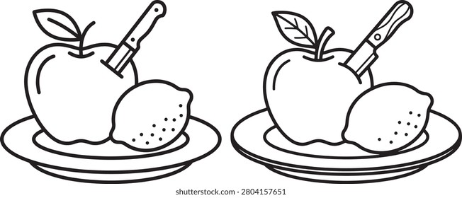 Still life fruit plate