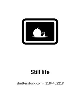 Still life icon vector isolated on white background, logo concept of Still life sign on transparent background, filled black symbol