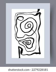 Stillleben Minimalismus Ästhetik Schreib Wandkunst Druck. Wandbilder für Innenarchitektur. Printable minimale abstrakte Minimalismus-Poster. Zeitgenössischer dekorativer Hintergrund mit Schreib.