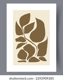 Stillleben Blütenblätter Frühlingspflanzen Wandkunstdruck. Wandbilder für Innenarchitektur. Zeitgenössischer dekorativer Hintergrund mit Pflanzen. Printable minimale abstrakte Blütenposter.