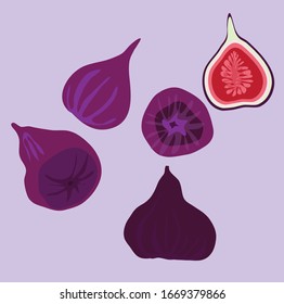 still life. a lot of ripe figs. pattern