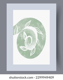 Still life twig twisted environmental wall art print. Contemporary decorative background with environmental. Printable minimal abstract twig poster. Wall artwork for interior design.