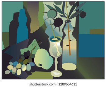 Still life. Vector graphics.