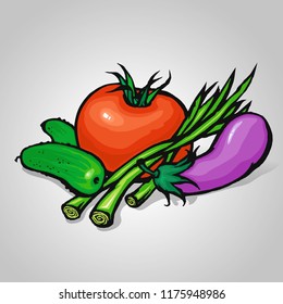 still life from vegetables