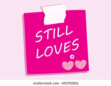 Still loves card.Vector illustration