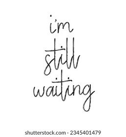 I am still waiting text on white background.