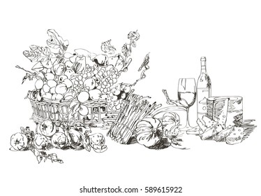 still-life in line