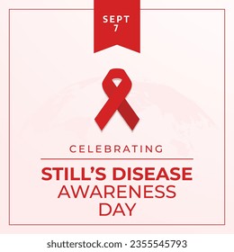 Stills Disease vector image The benefit of Stills Disease Awareness Day celebration of Awareness Day. Flyer design, flat illustration, and flat design.