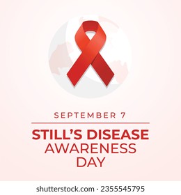 Imagen vectorial de la enfermedad de Stills El beneficio de la celebración del Día de Concienciación sobre la Enfermedad de Stills. Diseño de volante, ilustración plana y diseño plano.