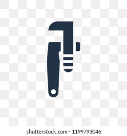 stillson wrench vector icon isolated on transparent background, stillson wrench transparency concept can be used web and mobile