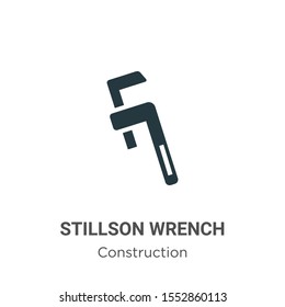 Stillson wrench vector icon on white background. Flat vector stillson wrench icon symbol sign from modern tools collection for mobile concept and web apps design.