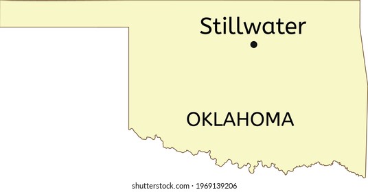 Stillwater City Location On Oklahoma State Map