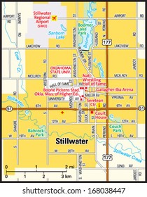 Stillwater, Oklahoma area map