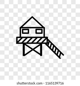 Stilt Home vector icon isolated on transparent background, Stilt Home logo concept