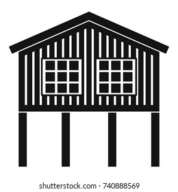 Stilt house icon. Simple illustration of stilt house vector icon for web