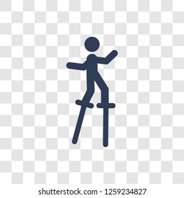 Stilt walker icon. Trendy Stilt walker logo concept on transparent background from Circus collection