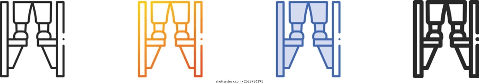 stilt walker icon.Thin Linear, Gradient, Blue Stroke and bold Style Design Isolated On White Background