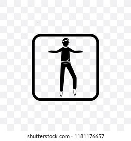 Stilt walker vector icon isolated on transparent background, Stilt walker logo concept