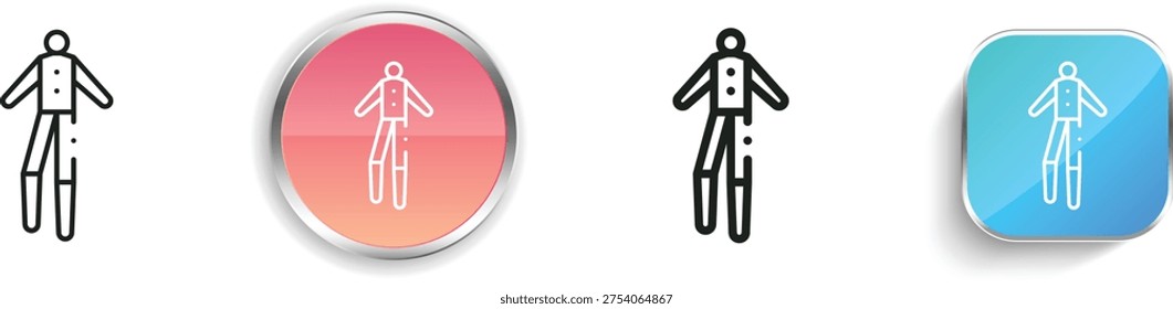 stilts icon. Thin Linear, Regular and Button Style Design Isolated On White Background