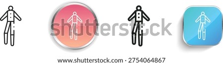stilts icon. Thin Linear, Regular and Button Style Design Isolated On White Background